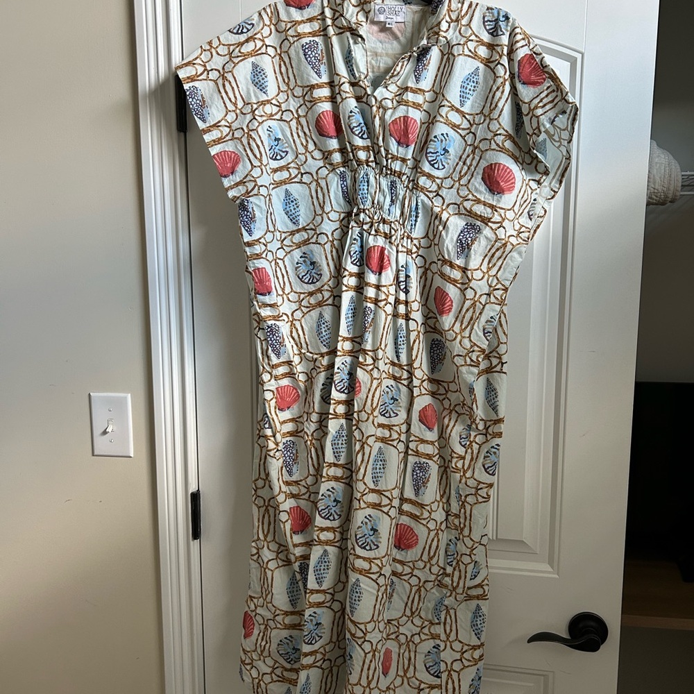 Holly Shae Chic Seashell Print Maxi Dress